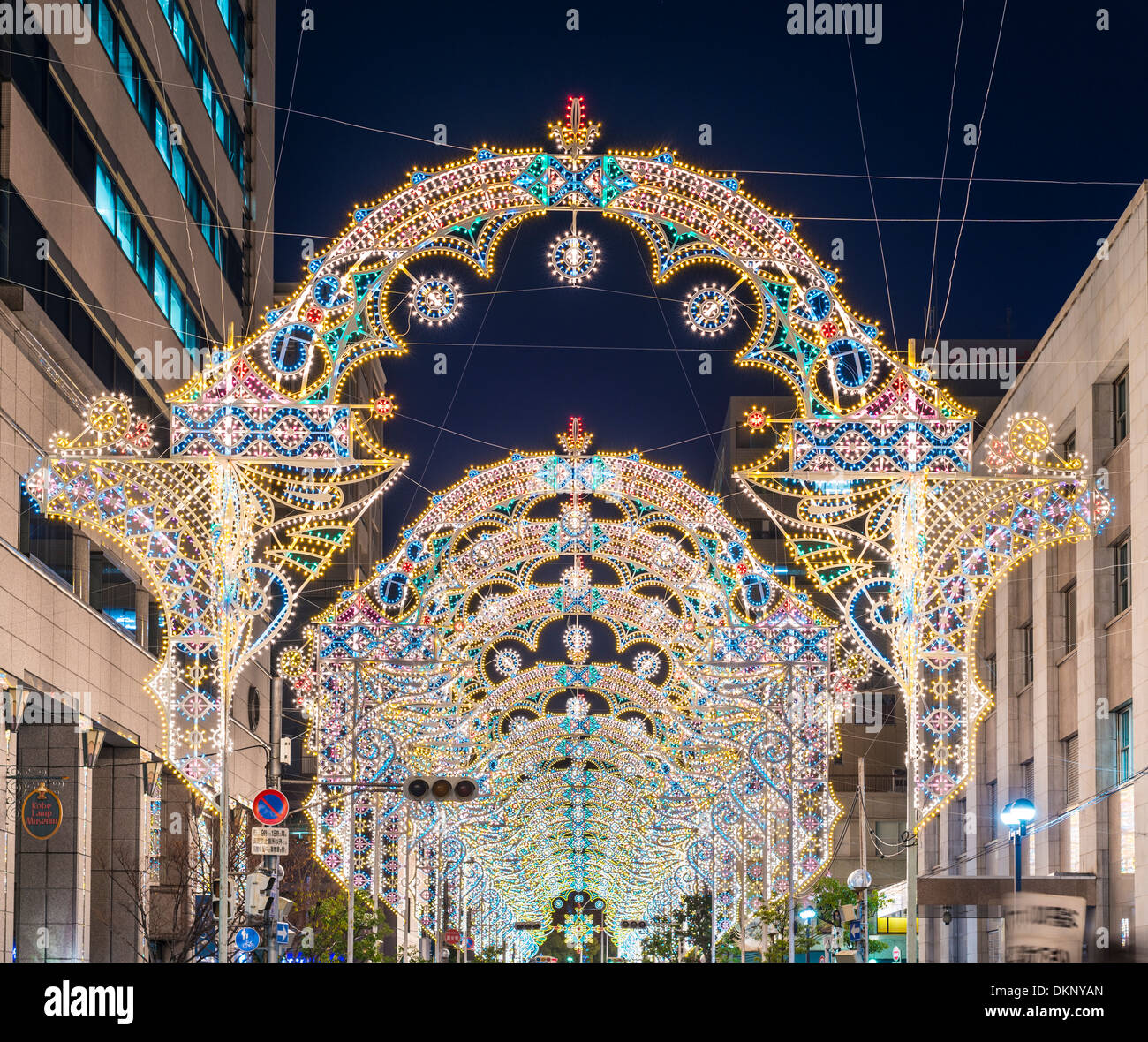 Luminarie Light Festival in Kobe, Japan. Stockfoto