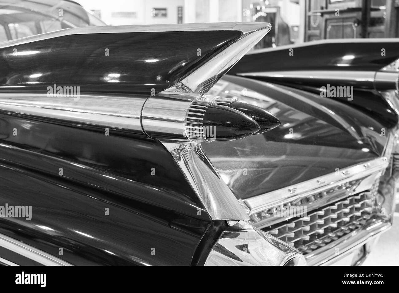 1959 Cadillac Fleetwood im Kokomo Automobil Museum, Dezember 2013 Stockfoto