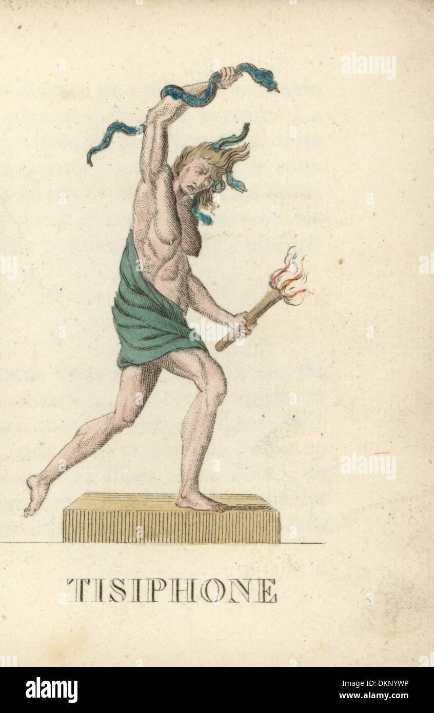 Tisiphone, Griechisch Enrinyes oder Roman Furies, Göttin des Mordes. Stockfoto