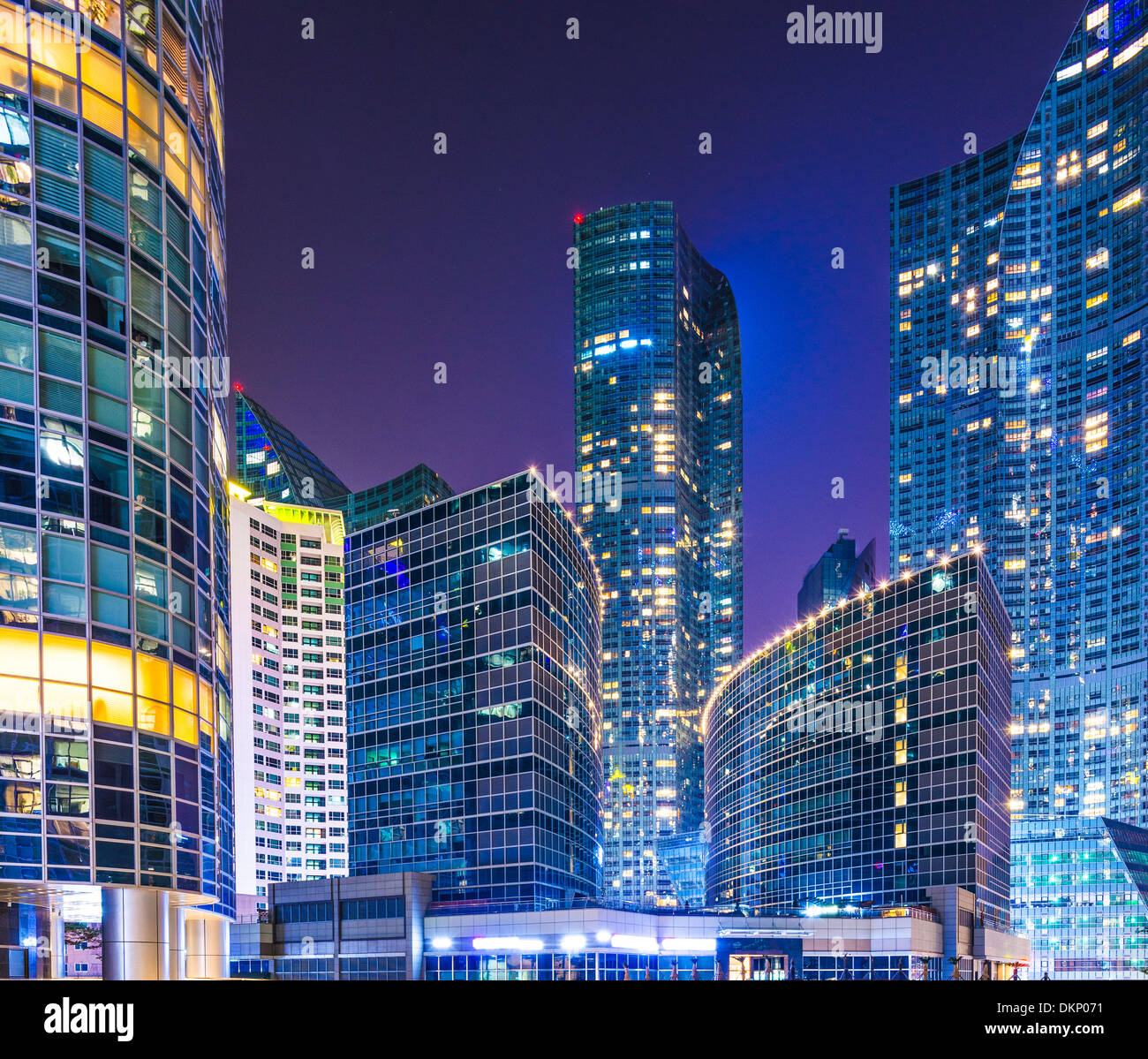 Busan, Südkorea Stadtbild im Stadtteil Haeundae. Stockfoto