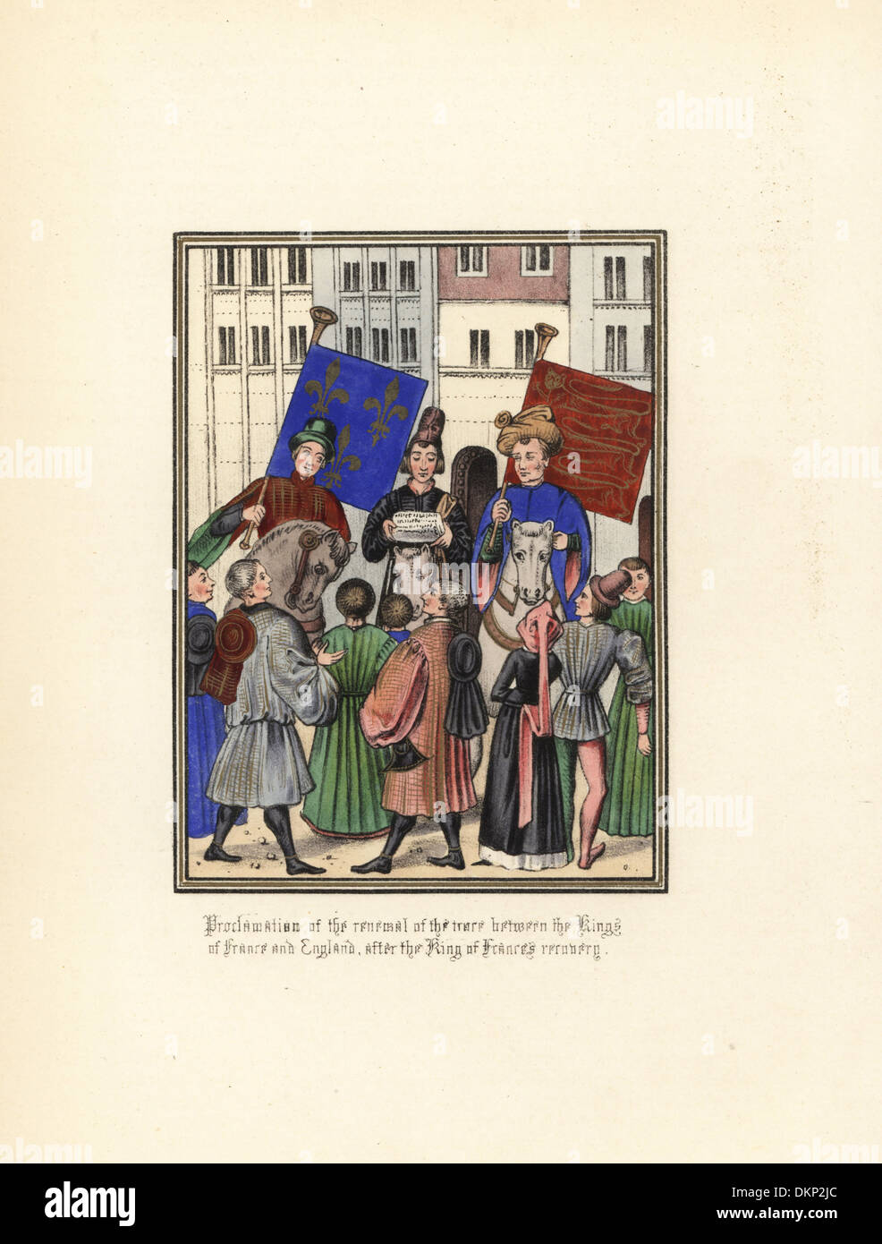Verkündung des Waffenstillstands zwischen Charles VI. und Richard II, 1396. Stockfoto
