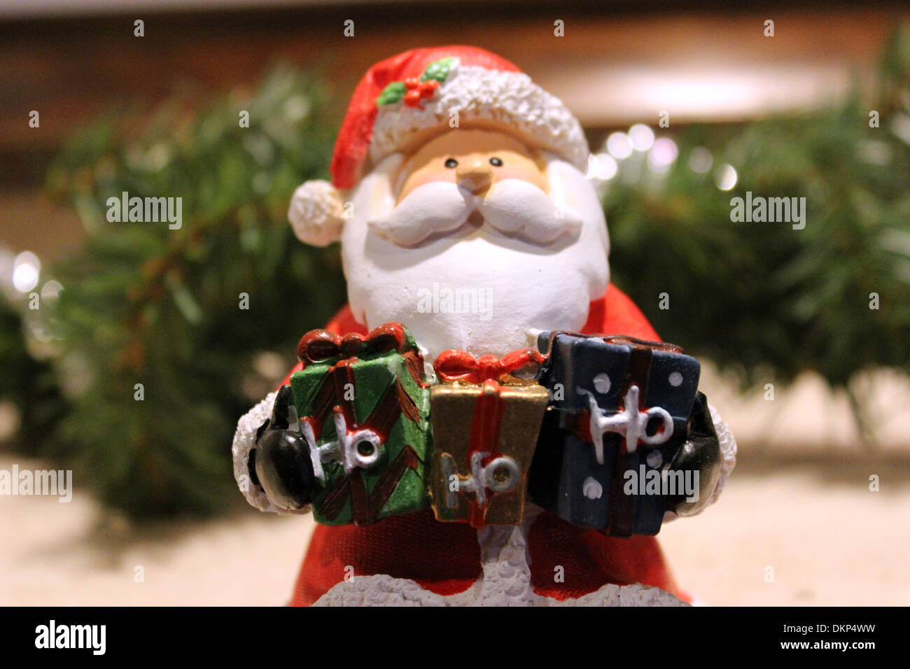 Santa "Ho Ho Ho" Dekoration Stockfoto