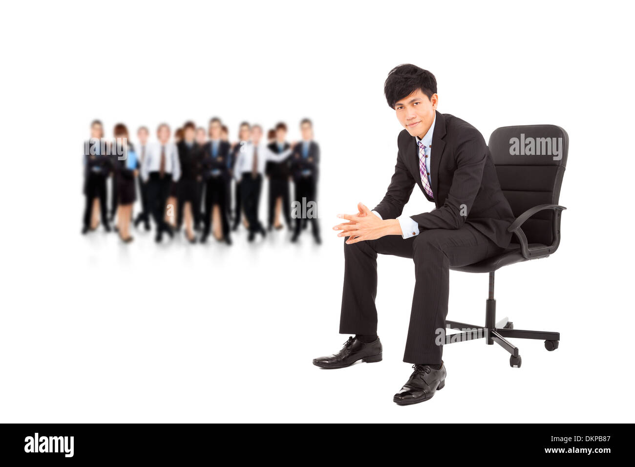junger Geschäftsmann mit erfolgreichen Business-team Stockfoto