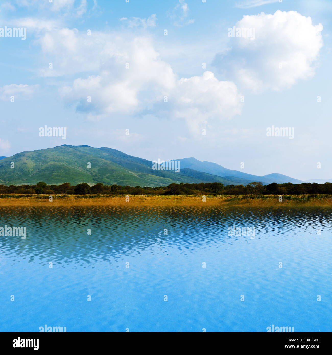 Blick auf das Meer des Golfs von Peter dem großen. Japanisches Meer. Wladiwostok. Russland. Stockfoto