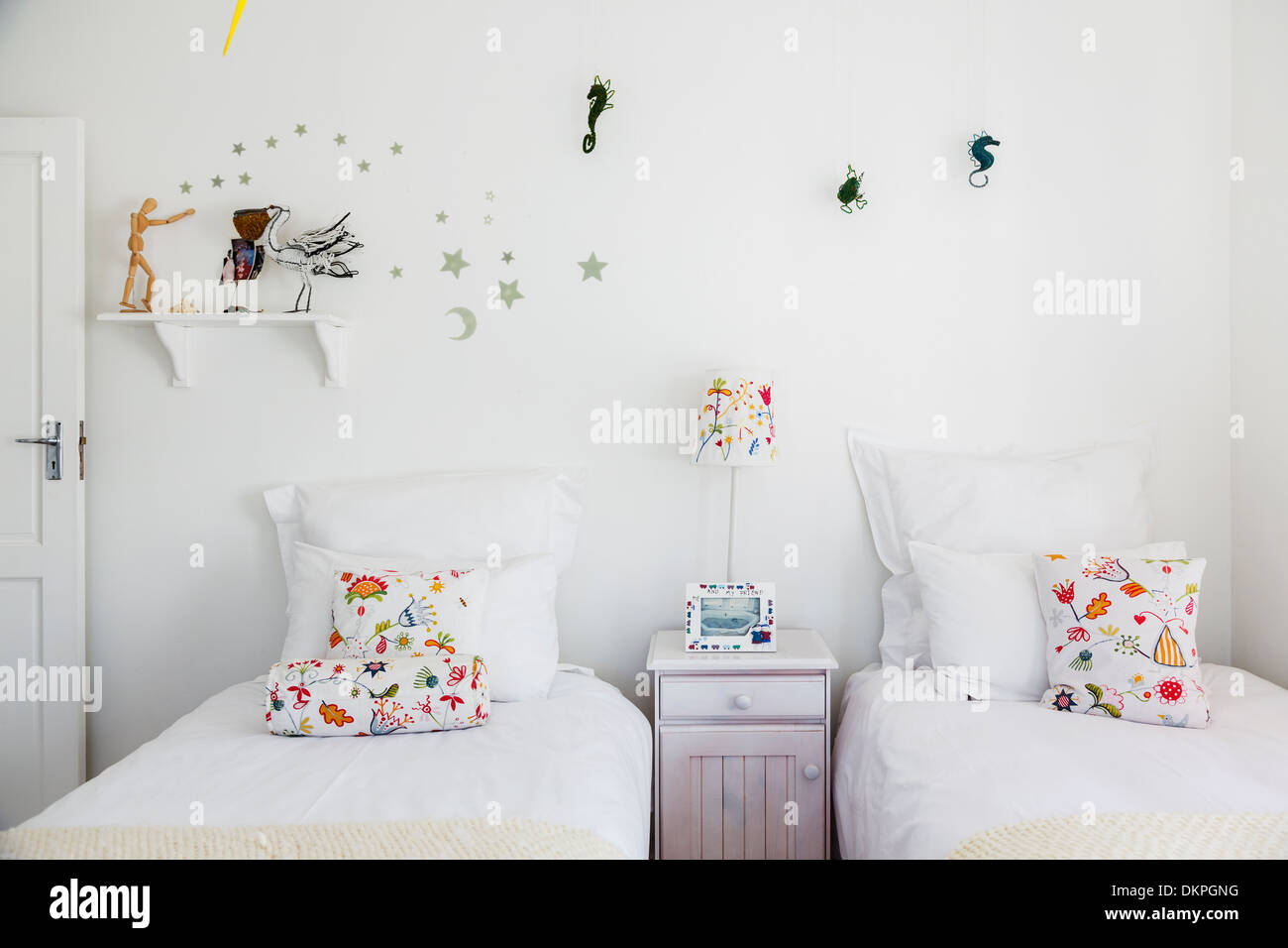 Wanddekorationen in Childs Schlafzimmer Stockfoto