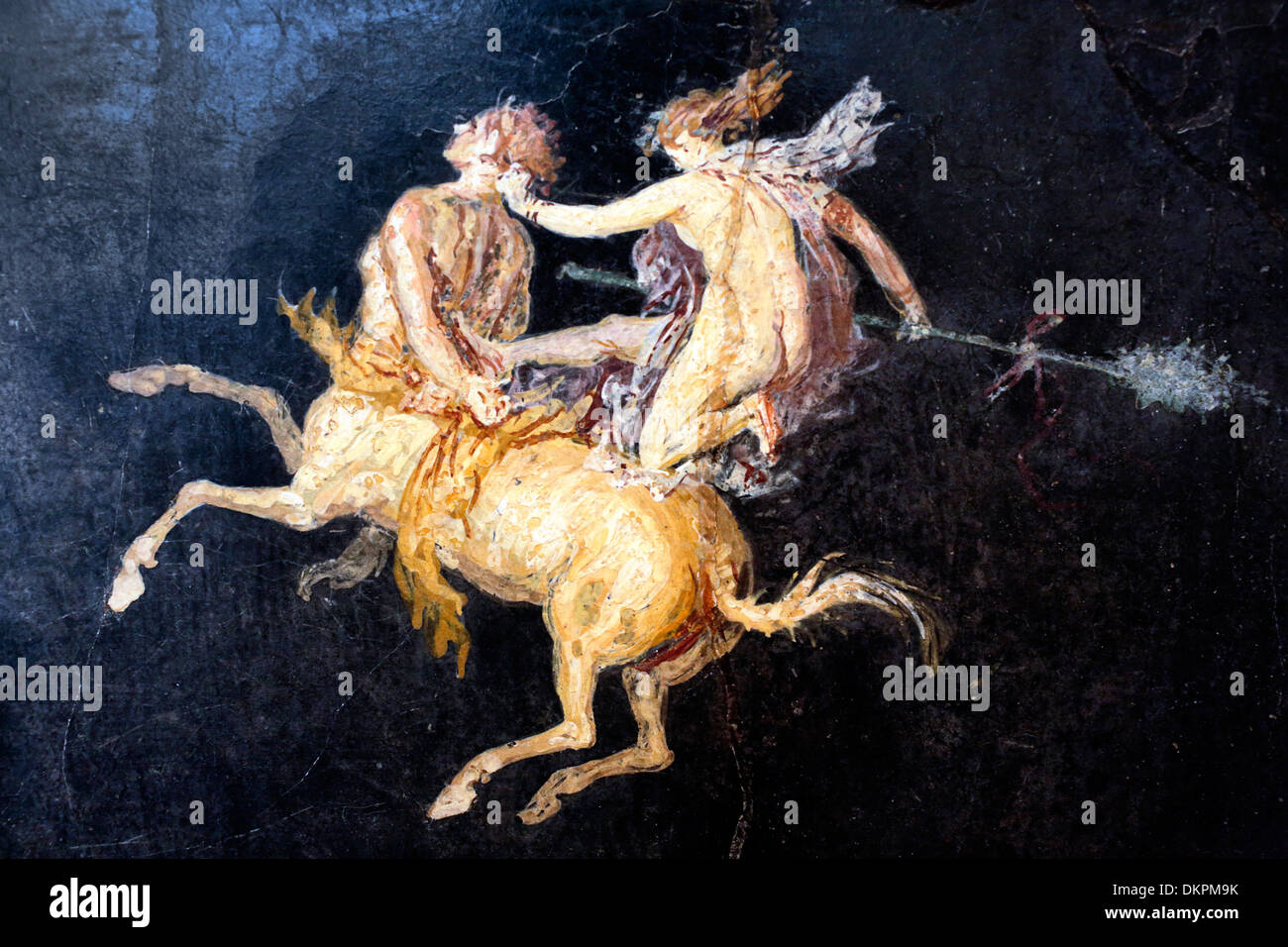 Zentauren, römischen Fresko aus Pompeji, Archäologisches Nationalmuseum Neapel, Kampanien, Italien Stockfoto