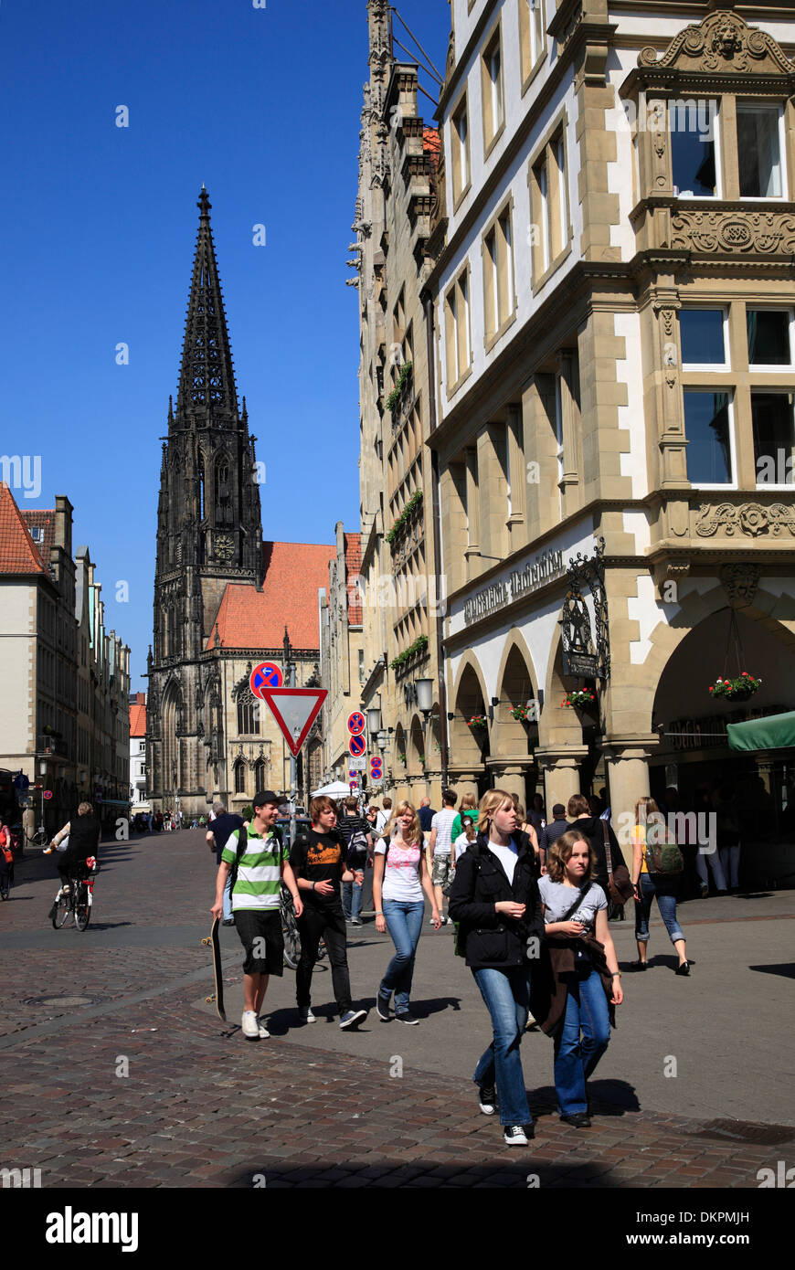 Prinzipialmarkt, Münster, Münsterland, Nordrhein Westfalen, Deutschland Stockfoto