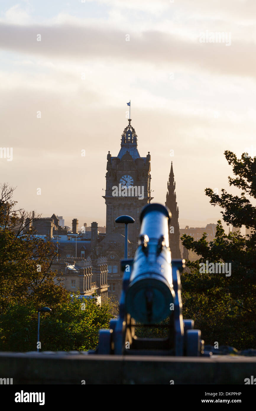 Edinburgh bei Sonnenuntergang Stockfoto