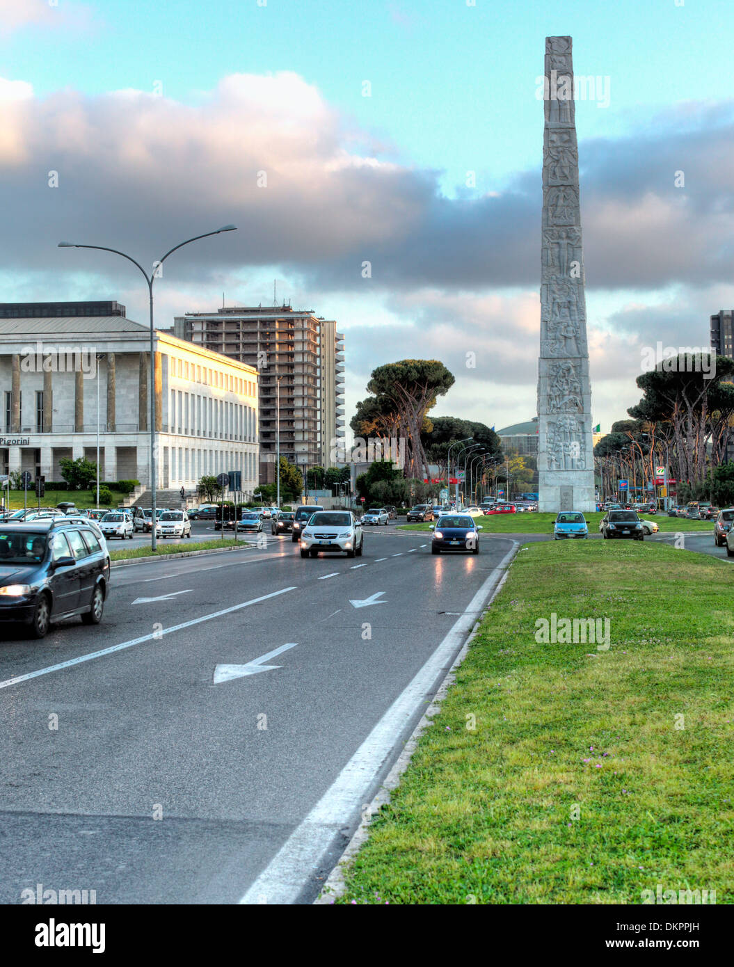 Piazza Guglielmo Marconi, Euro, Rom, Italien Stockfoto