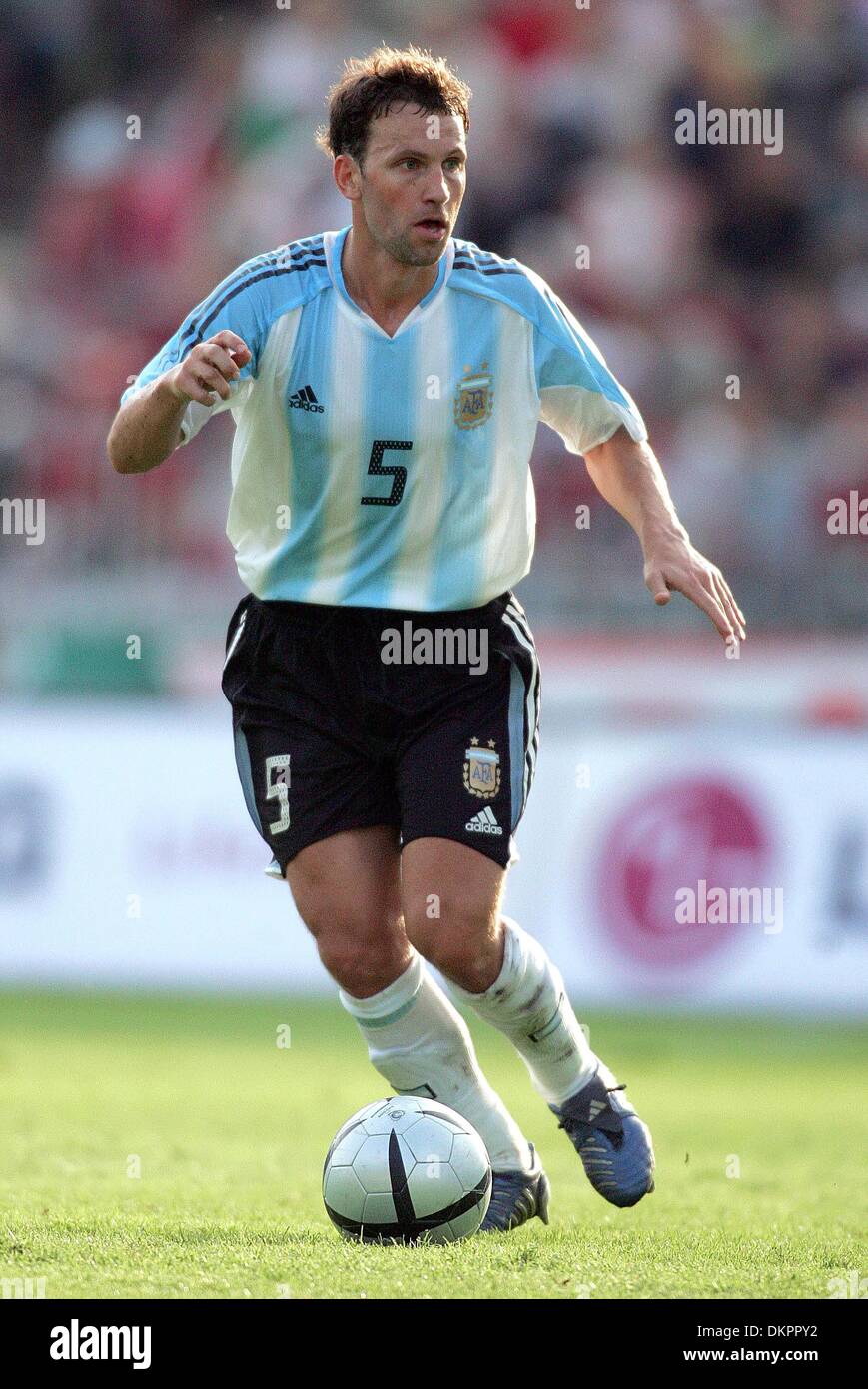 LUCAS BERNARDI. Argentinien. UNGARN V ARGENTINIEN. PUSKAS FERENC STADION, BUDAPEST, HUNGARY.17/08/2005.DII35592. K47872. WELT CUP PREWIEW 2006 Stockfoto