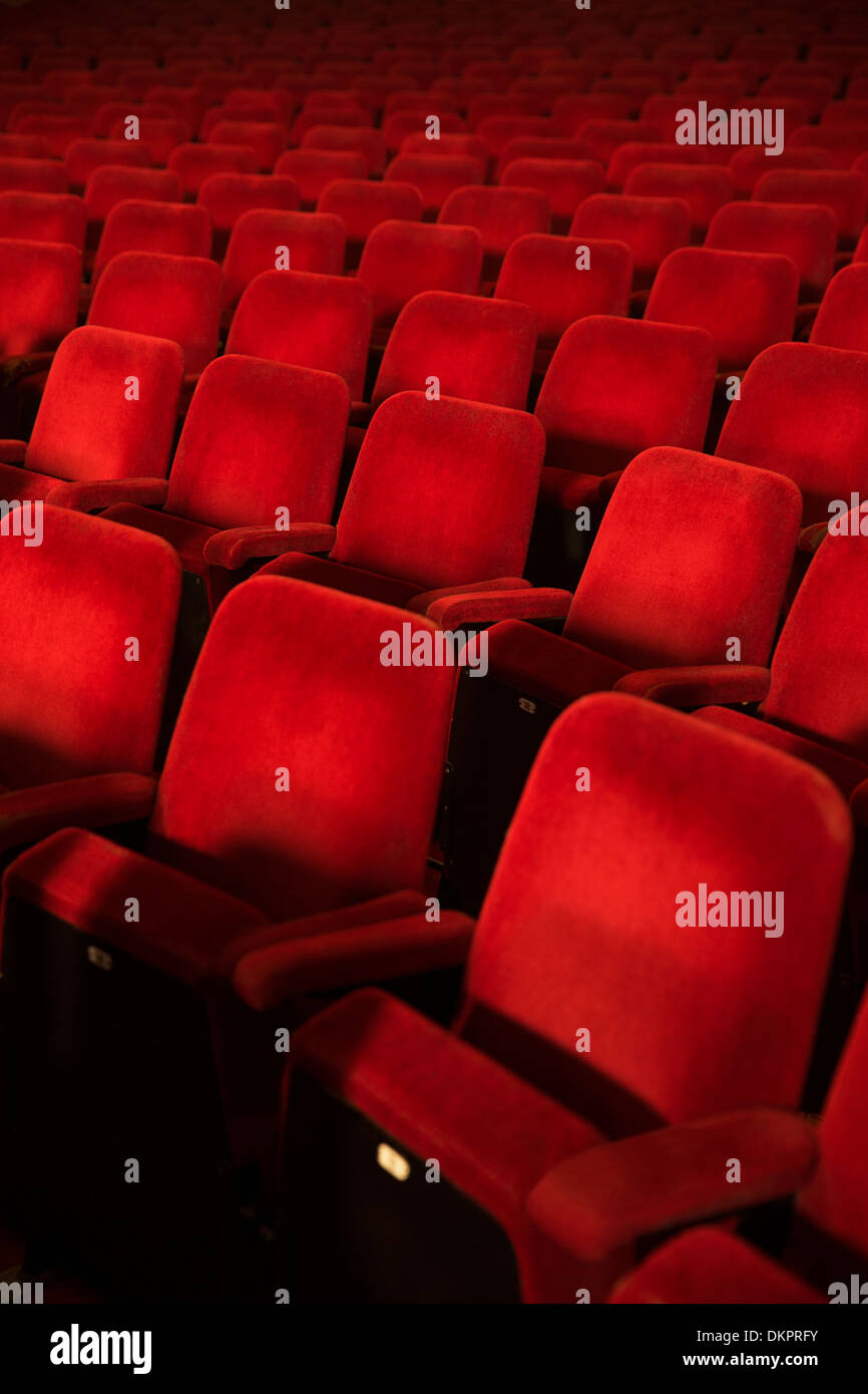 Leere Plätze im Auditorium theater Stockfoto