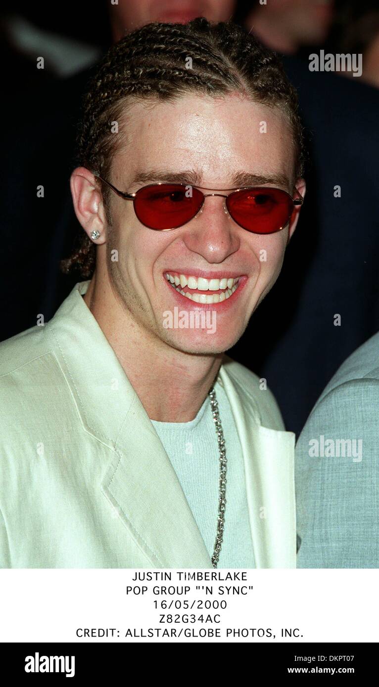 16. Mai 2000 - JUSTIN TIMBERLAKE. POP-GRUPPE '''N SYNC''.16/05/2000.Z82G34AC. CREDIT: (Kredit-Bild: © Globe Photos/ZUMAPRESS.com) Stockfoto