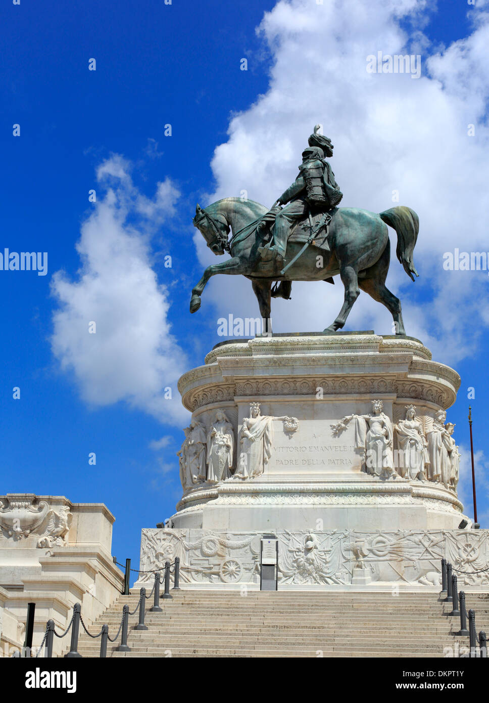 Reiterstandbild von Victor Emmanuel II, Altare della Patria, Piazza Venezia, Rom, Italien Stockfoto