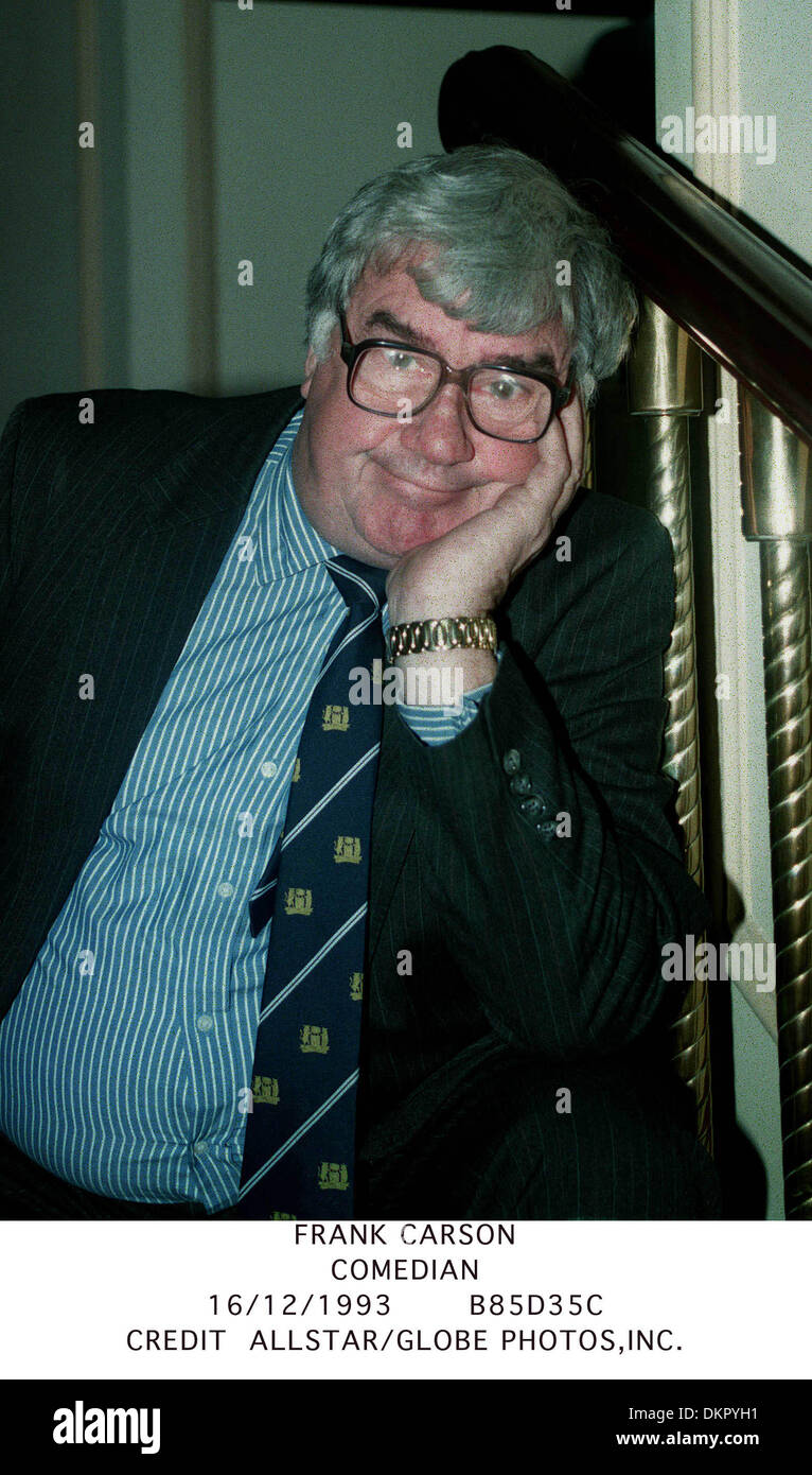 FRANK CARSON.COMEDIAN.16/12/1993.B85D35C Stockfoto