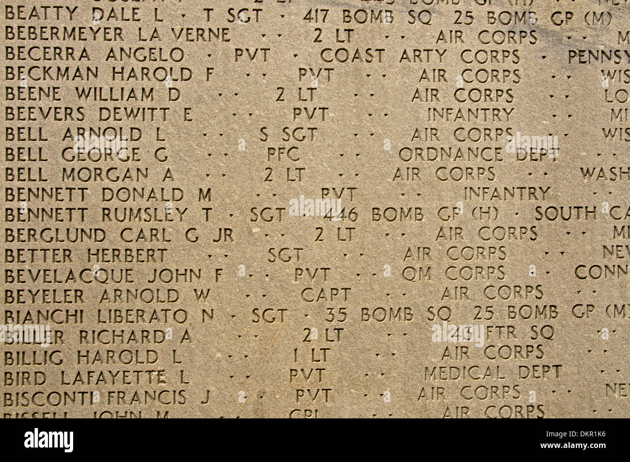 Amerika amerikanische Batterie Skulptur Stadt Memorial Memorial Manhattan Marine Denkmal Namen Marine Park Soldat Staaten USA Vereinigte Stockfoto