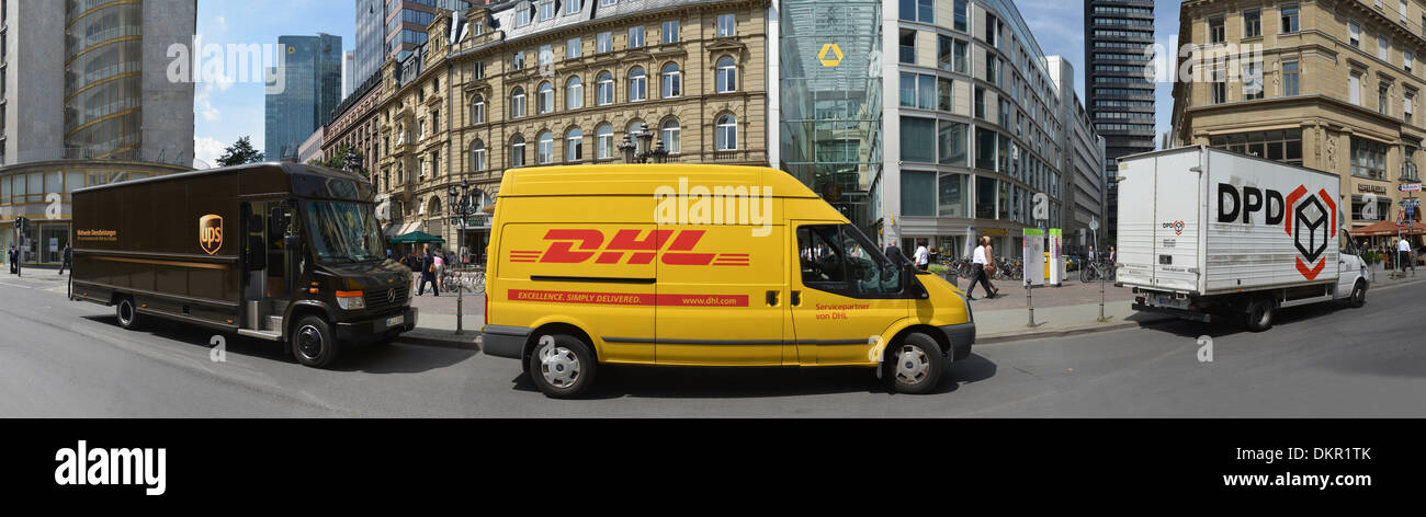 Paketdienste, Kaiserstraße, Frankfurt am Main, Hessen, Deutschland Stockfoto