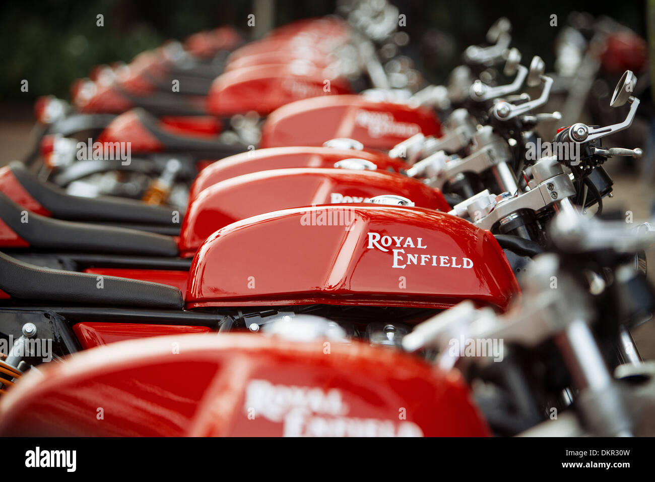 Royal Enfield Continental GT Café Racer fotografiert in Indien. Stockfoto