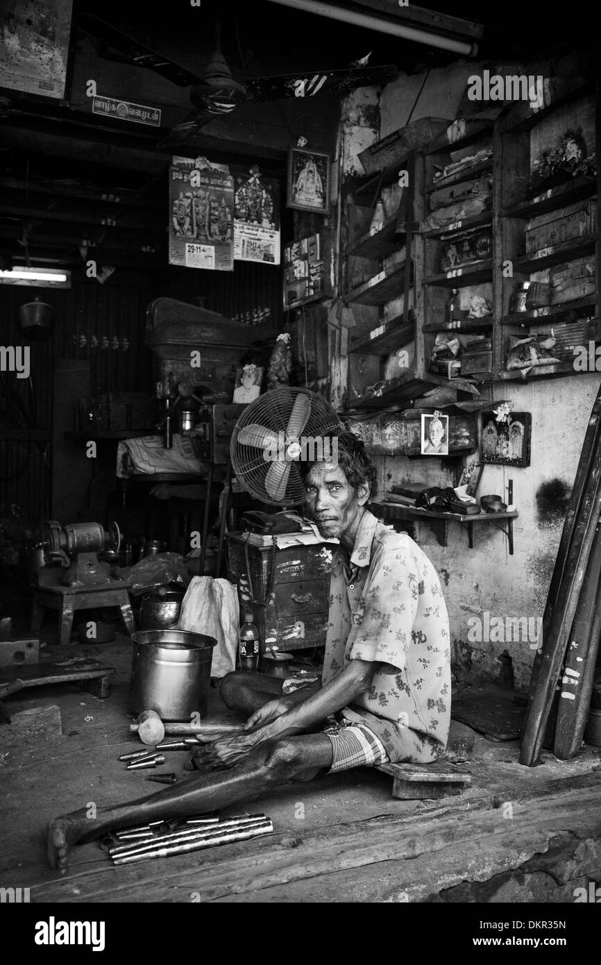 Streetlife, Pondicherry, Indien Stockfoto