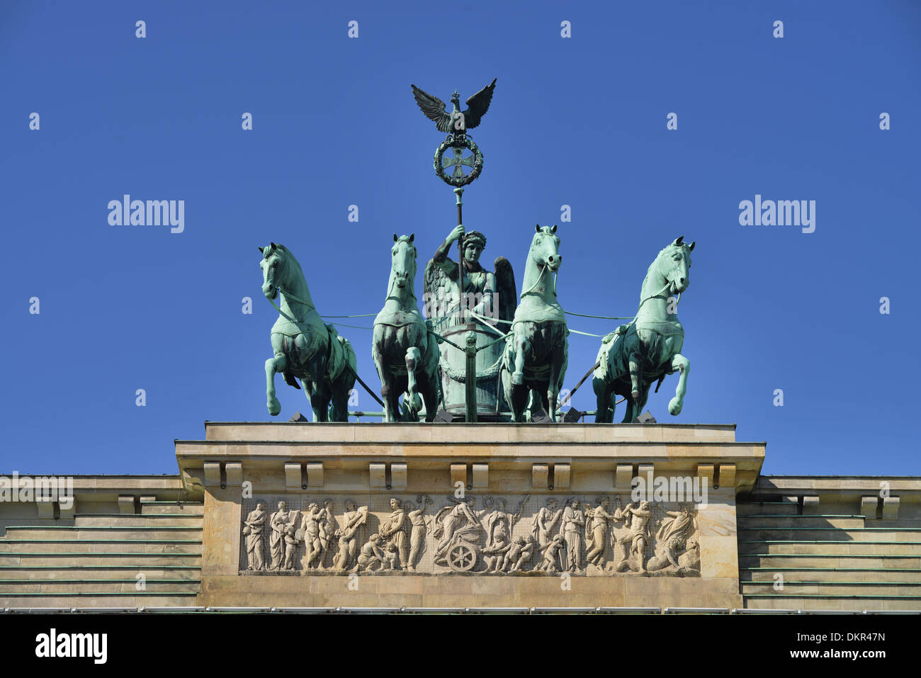 Quadriga, Brandenburger Tor, Pariser Platz, Mitte, Berlin, Deutschland Stockfoto