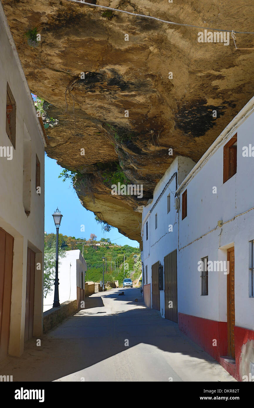 Spanien, Europa, Andalusien, Region, Cadiz, Provinz, Setenil, Stadt, Cadiz, Setenil, Architektur, Rock, Tourismus, Reisen Stockfoto