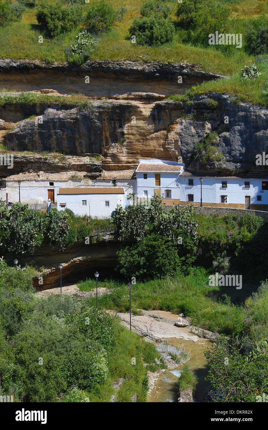 Spanien, Europa, Andalusien, Region, Cadiz, Provinz, Setenil, Stadt, Cadiz, Setenil, Architektur, Rock, Tourismus, Reisen Stockfoto