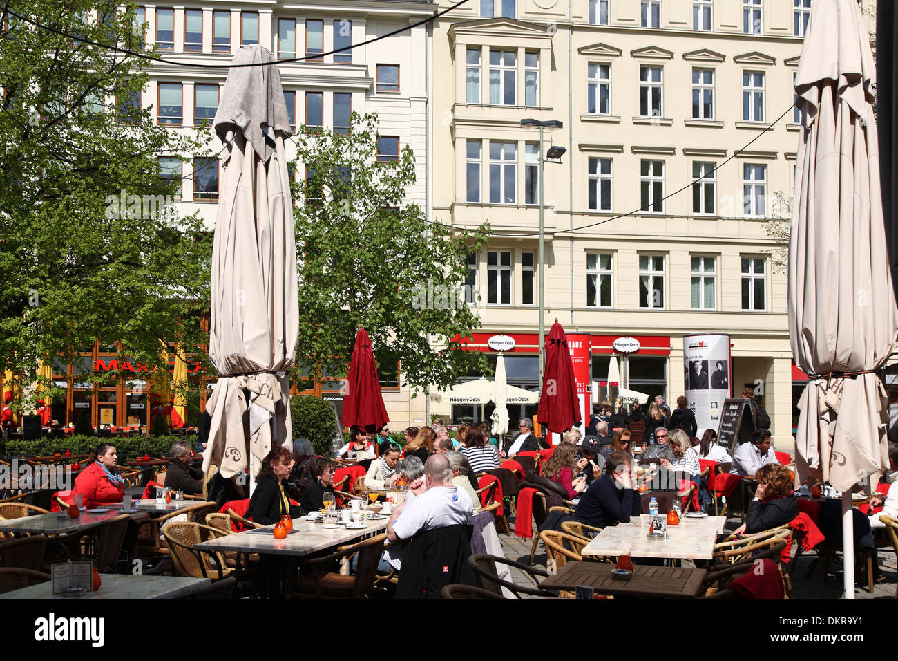 Berlin Mitte Hackescher Markt Markt Stockfoto