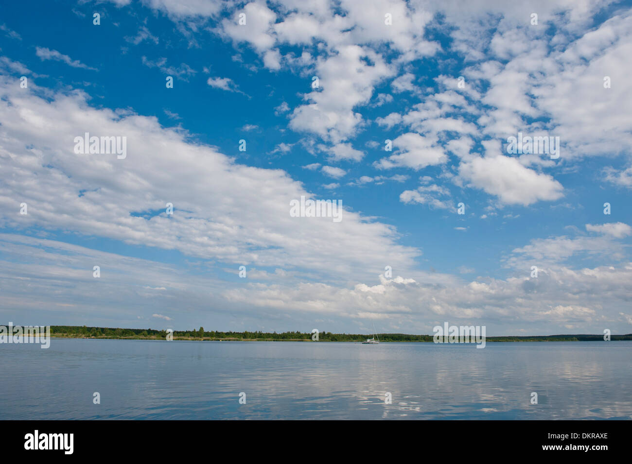 Leipzig, See, Cospuden, Deutschland, Europa, Sachsen, Breite, Breite, Wolken Stockfoto