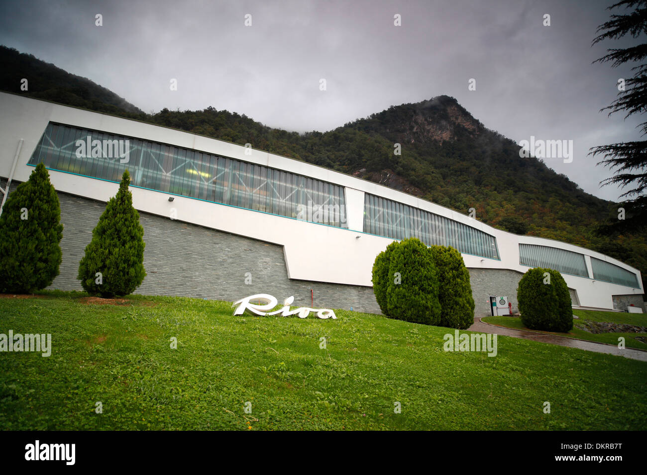 Bestandteil der Riva-Yacht-Fabrik am Lago d ' Iseo in Sarnico, Italien. Stockfoto