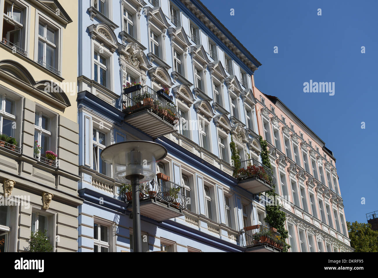 Altbauten, Oderberger Straße, Prenzlauer Berg, Berlin, Deutschland Stockfoto