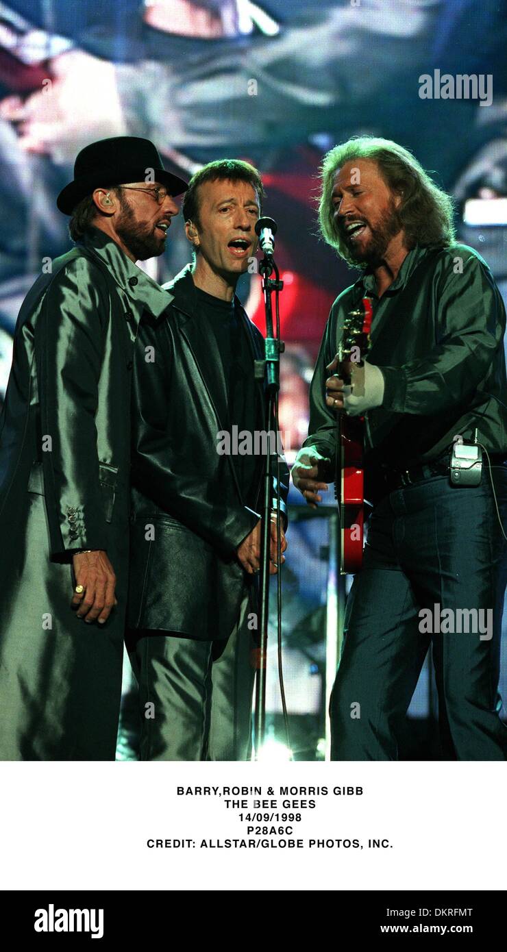 BARRY, ROBIN & MORRIS GIBB. DIE BIENE-GEES.14/09/1998.P28A6C. Stockfoto