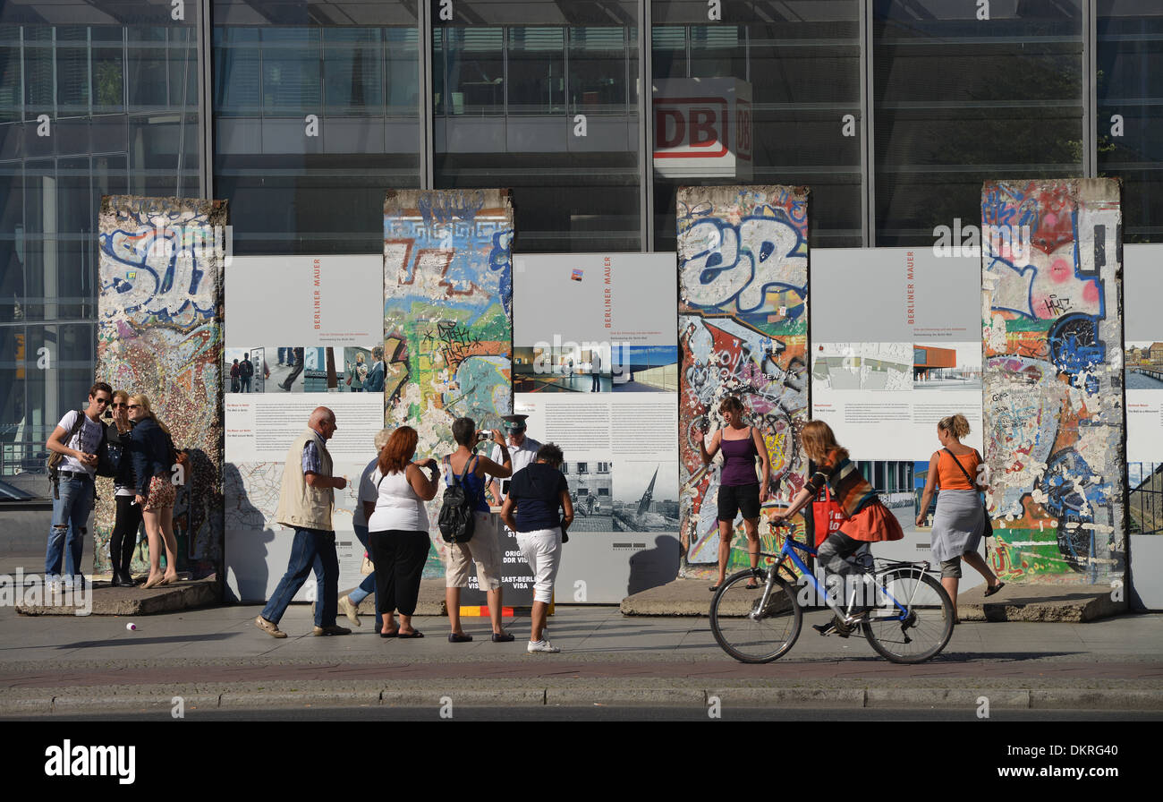 Reste, Berliner Mauer, Potsdamer Platz, Berlin, Deutschland Stockfoto