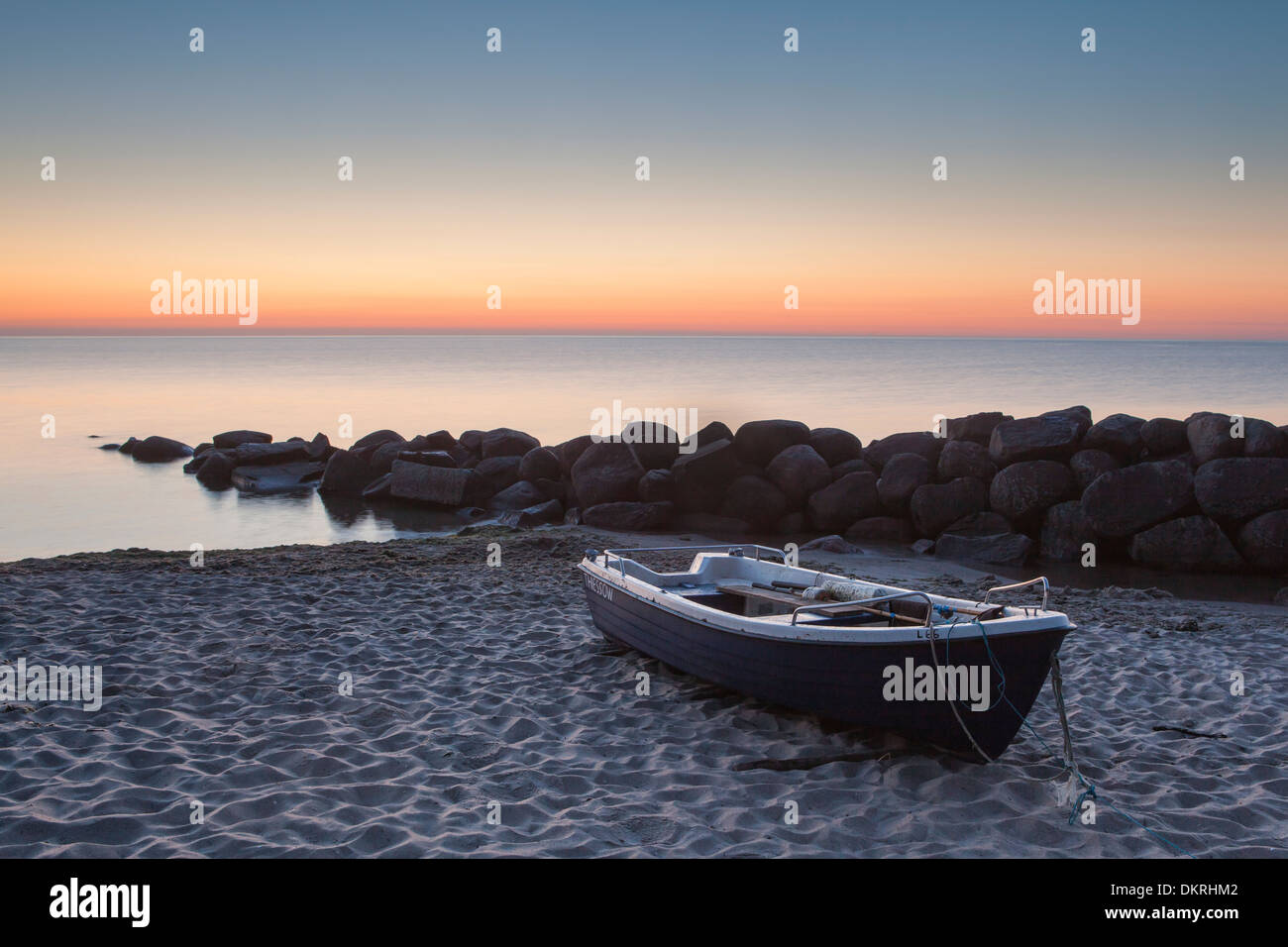 Strand von Thiessow, Moenchgut Halbinsel, Insel Rügen, Mecklenburg-Vorpommern, Deutschland Stockfoto