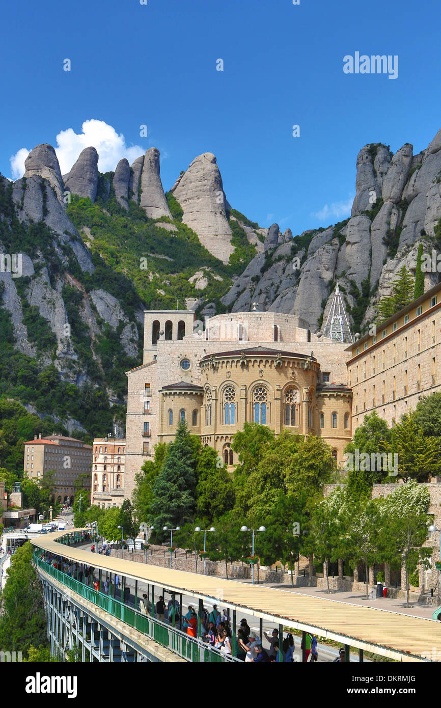 Montserrat-Architektur Barcelona Gebäude Catalonia Erosion bekannte Phänomene Geologie Gott Mutterkloster Geschichte Stockfoto