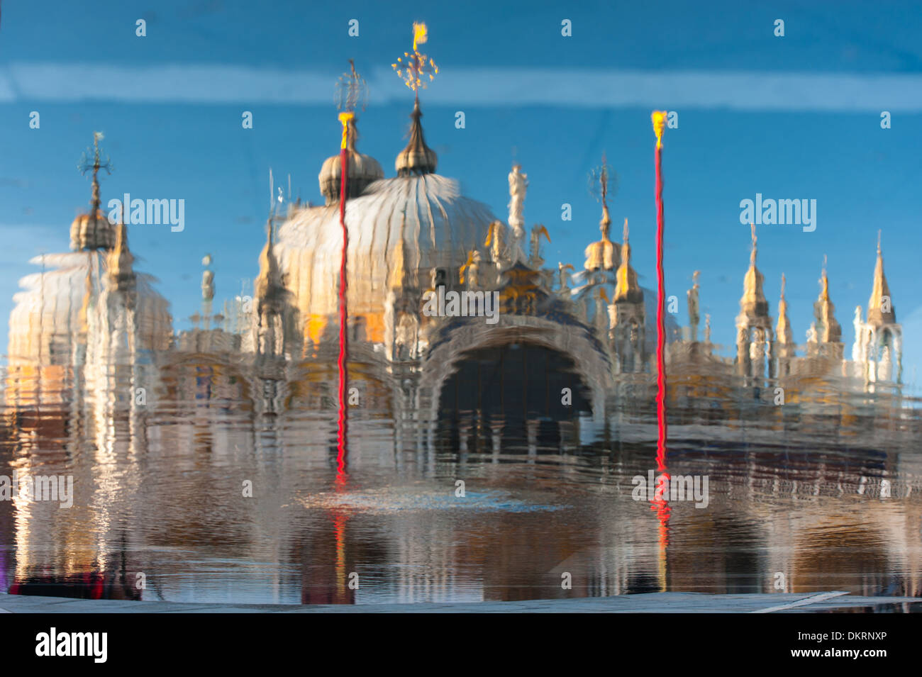 Italien, Basilica di San Marco, Euro, Marco, Ort, Reisen, Reflexion, Tourismus, Traum, Venedig, Blurr Stockfoto