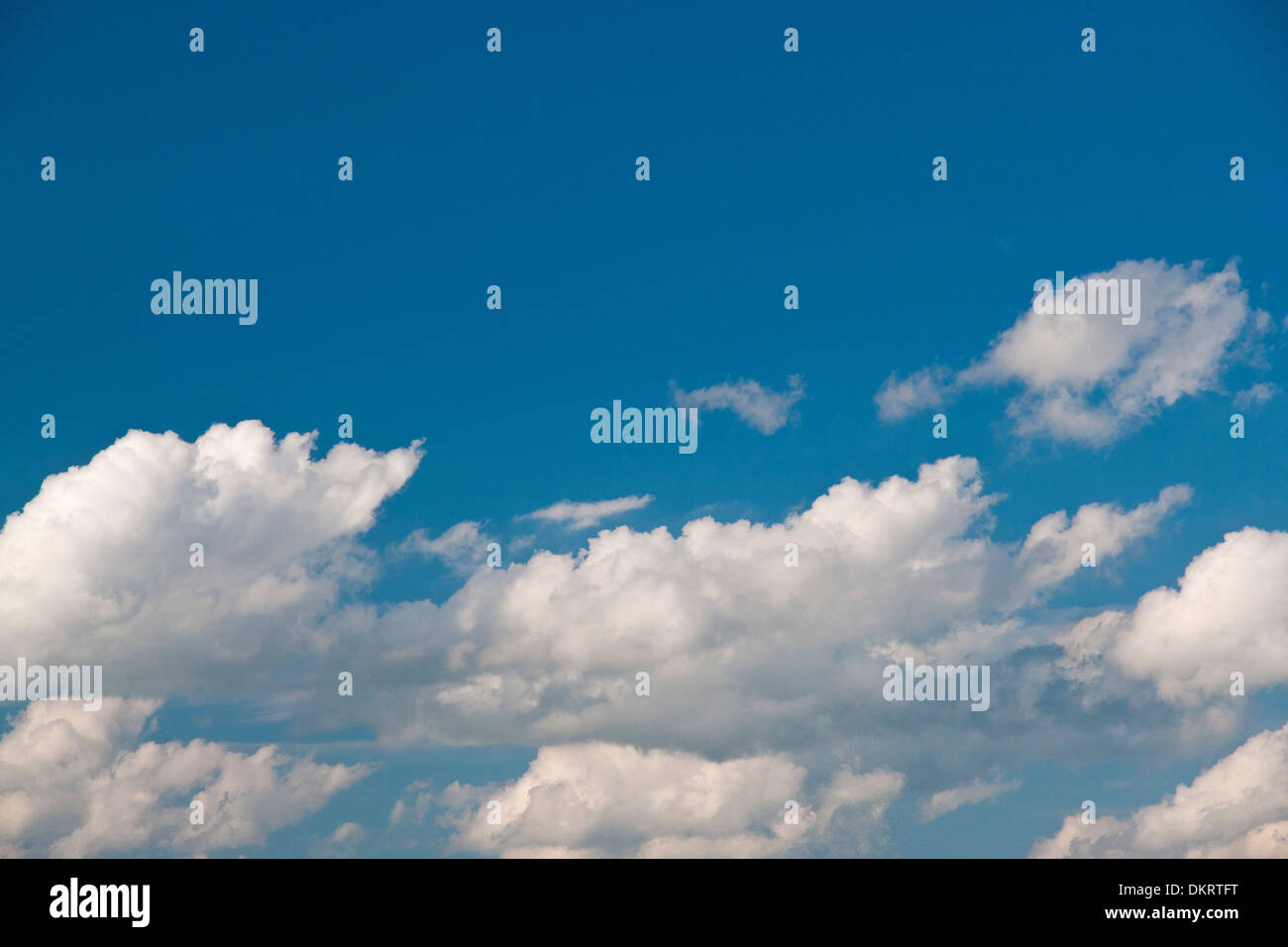Deutschland, Europa, Himmel, blauer Himmel, Wolken, Schäfchenwolken, Cumulus-Wolken, Cumulus, Bildung, blau, weiß, Wetter, Wolke Stockfoto