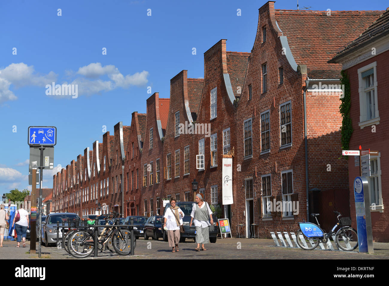 Historische Haeuser, Mittelstraße, Hollaendisches Viertel, Potsdam, Brandenburg, Deutschland / Holländisches, Häuser Stockfoto