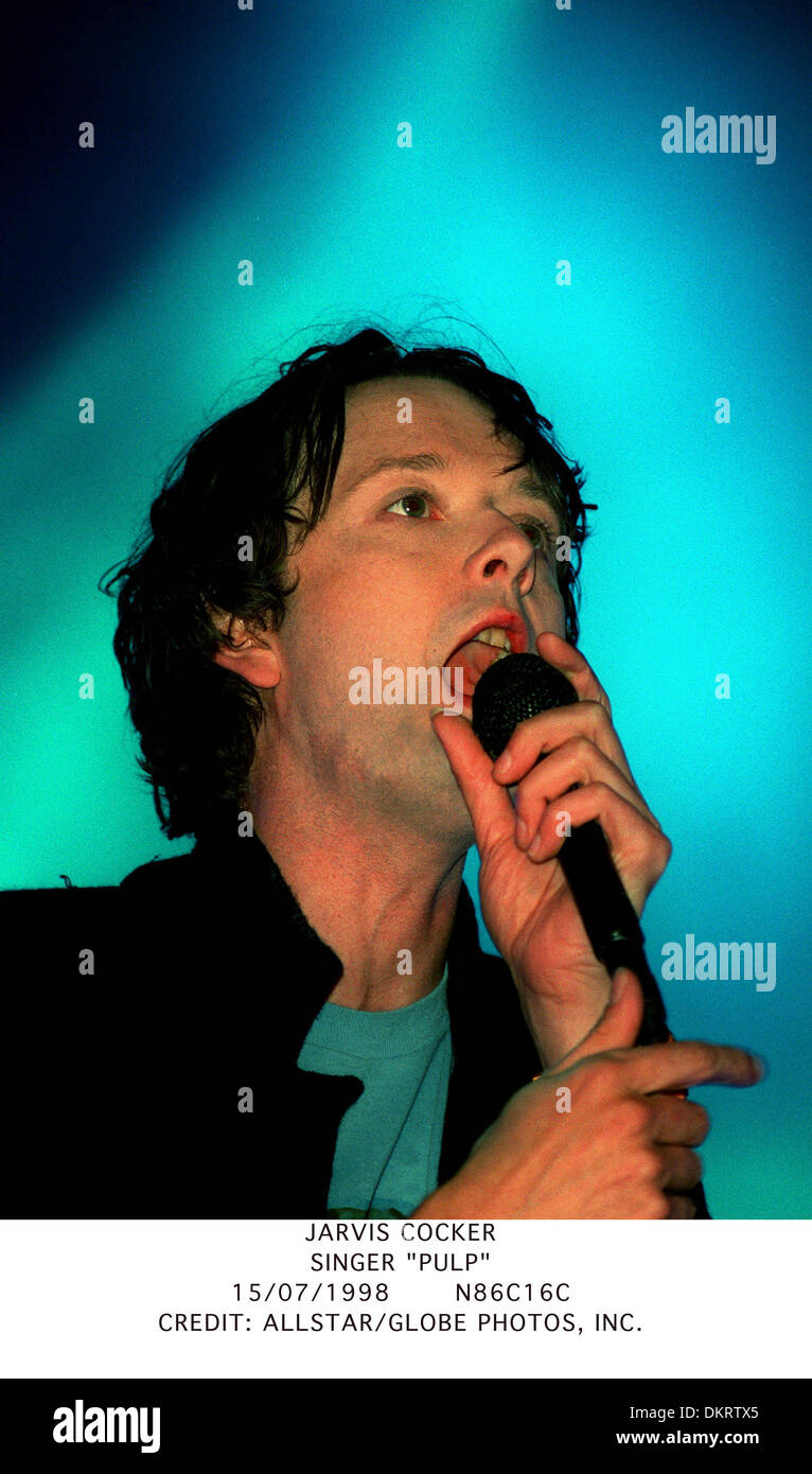 JARVIS COCKER. SÄNGER '' PULP''.15/07/1998.N86C16C. Stockfoto