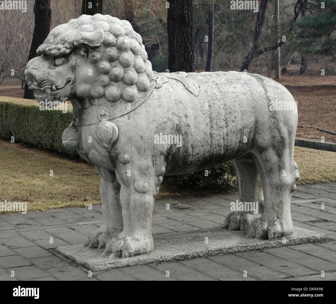 historische chinesische Stein Skulptur befindet sich in der Ming-Dynastie Gräber (befindet sich etwa 50 Kilometer nördlich von städtischen Beijing fällig) Stockfoto