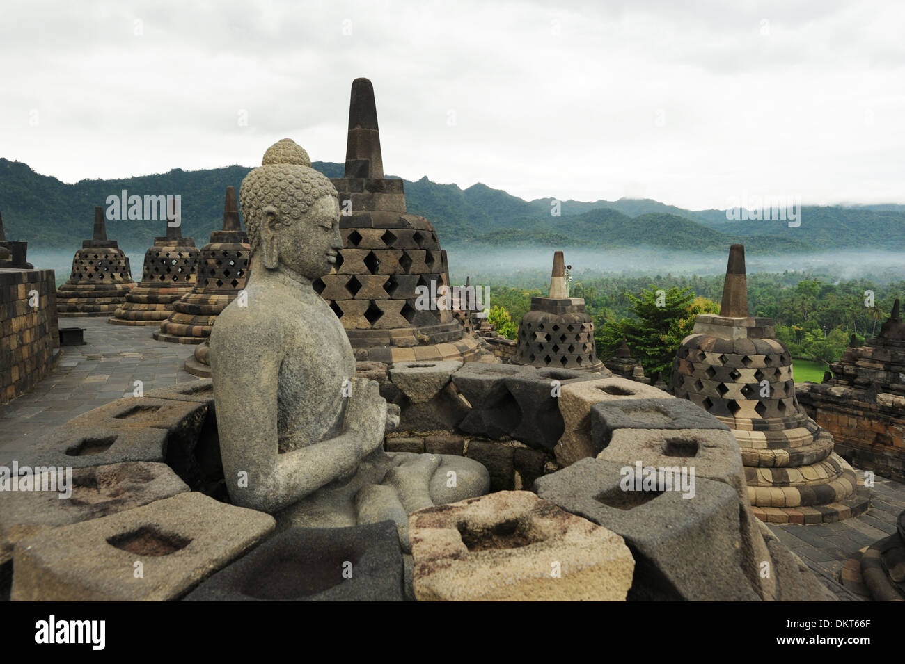Asien, Indonesien, Java, Borobudur, Buddhismus, Tempel, Kultur, Stupa, Buddha, Stockfoto