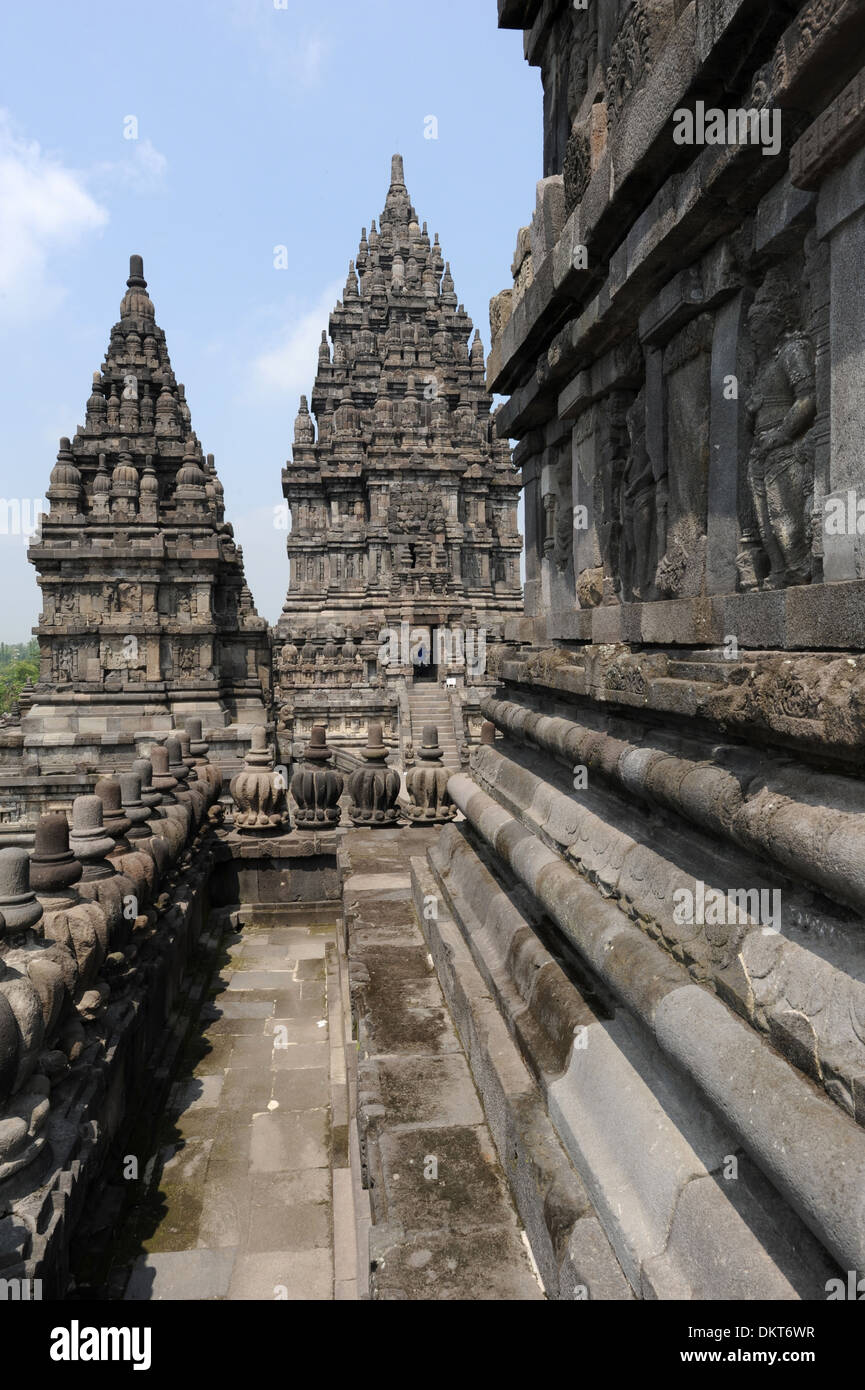 Asien, Indonesien, Java, Prambanan, Hinduismus, Türme, Tempel, Stockfoto