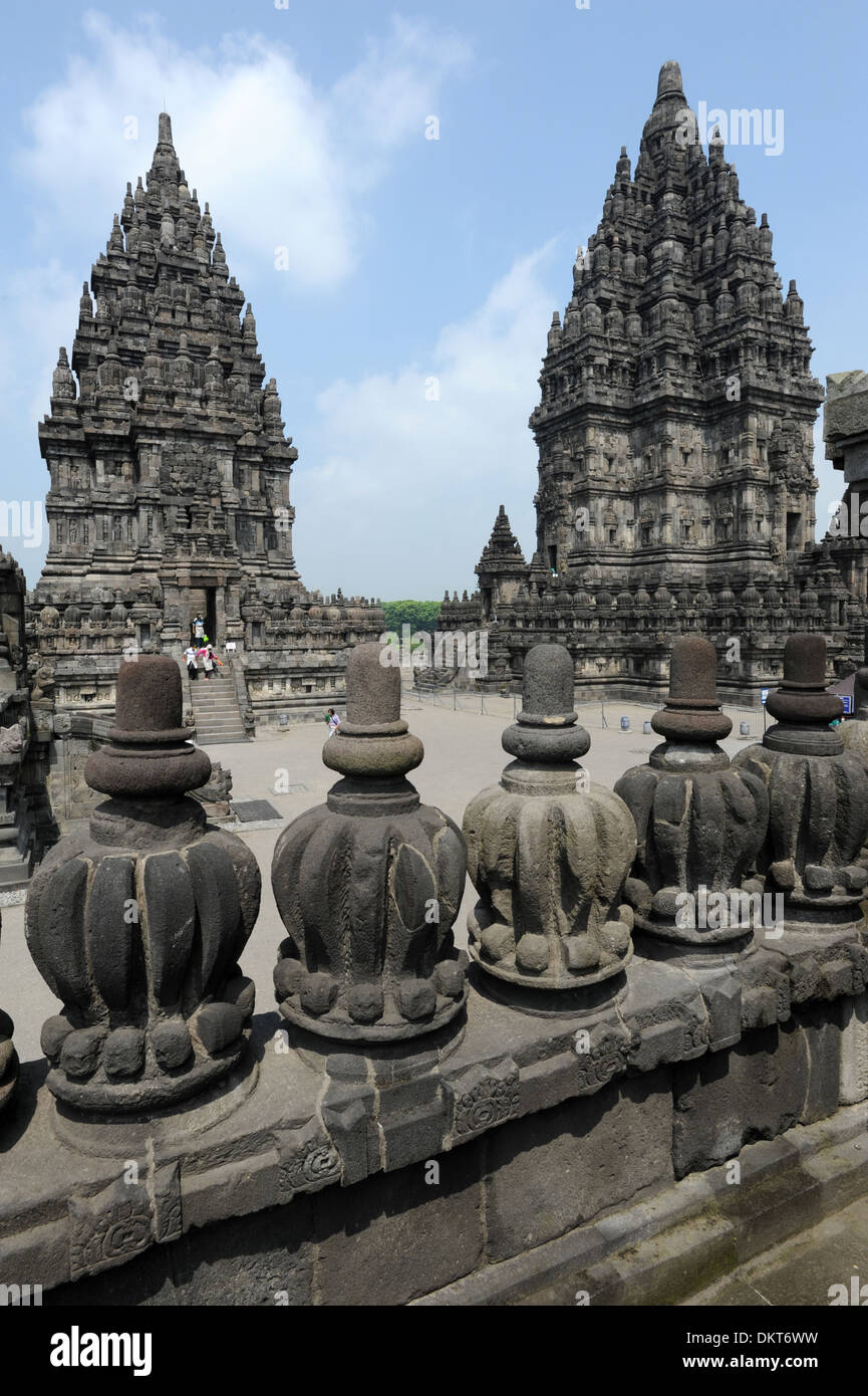 Asien, Indonesien, Java, Prambanan, Hinduismus, Türme, Tempel, Stockfoto