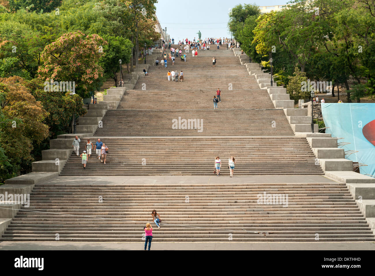 Die Potemkinsche Treppe, eine riesige Treppe in Odessa, Ukraine. Stockfoto