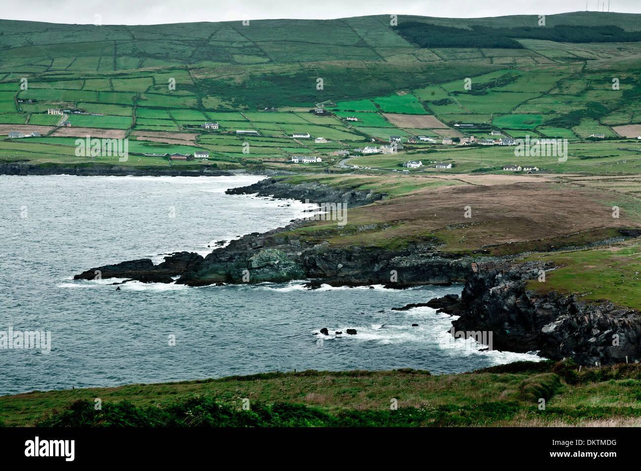 Küstenlandschaft in den Skellig Ring, Iveragh-Halbinsel. County Kerry, Irland, Europa. Stockfoto