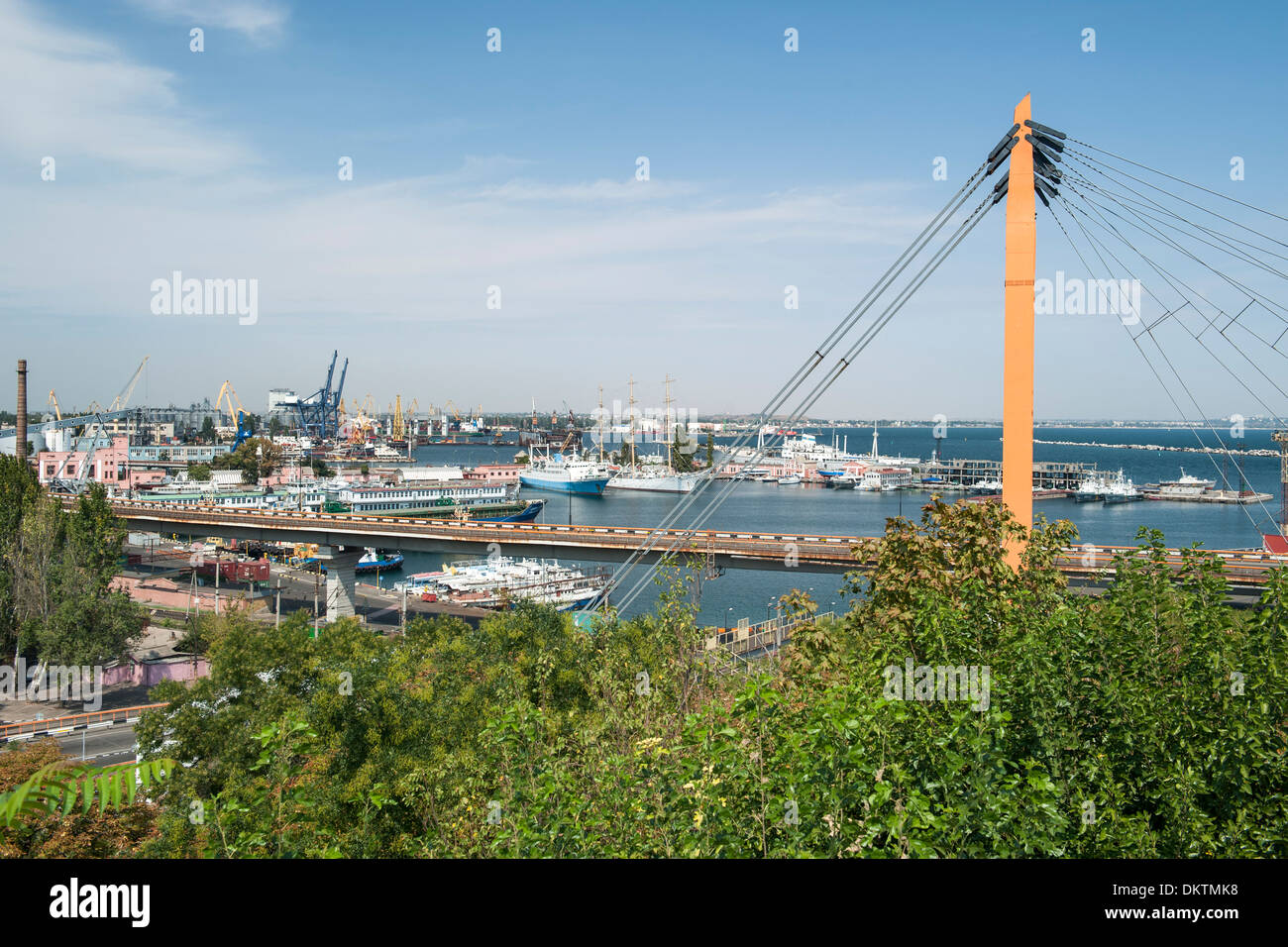 Den Hafen von Odessa am Schwarzen Meer Küste der Ukraine. Stockfoto