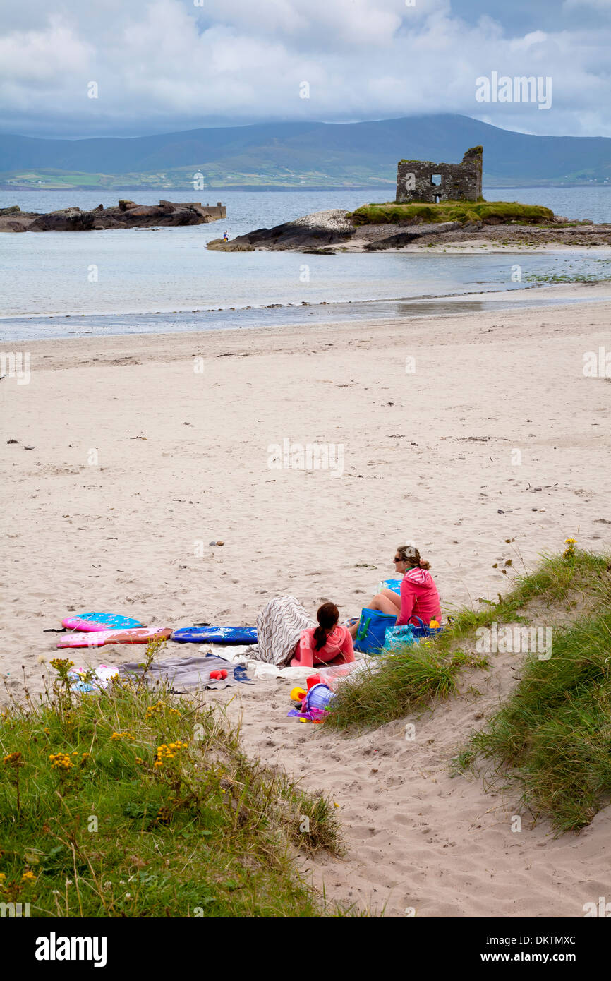 Ballinskelligs Strand. Skellig Ring, Iveragh-Halbinsel. County Kerry, Irland, Europa. Stockfoto