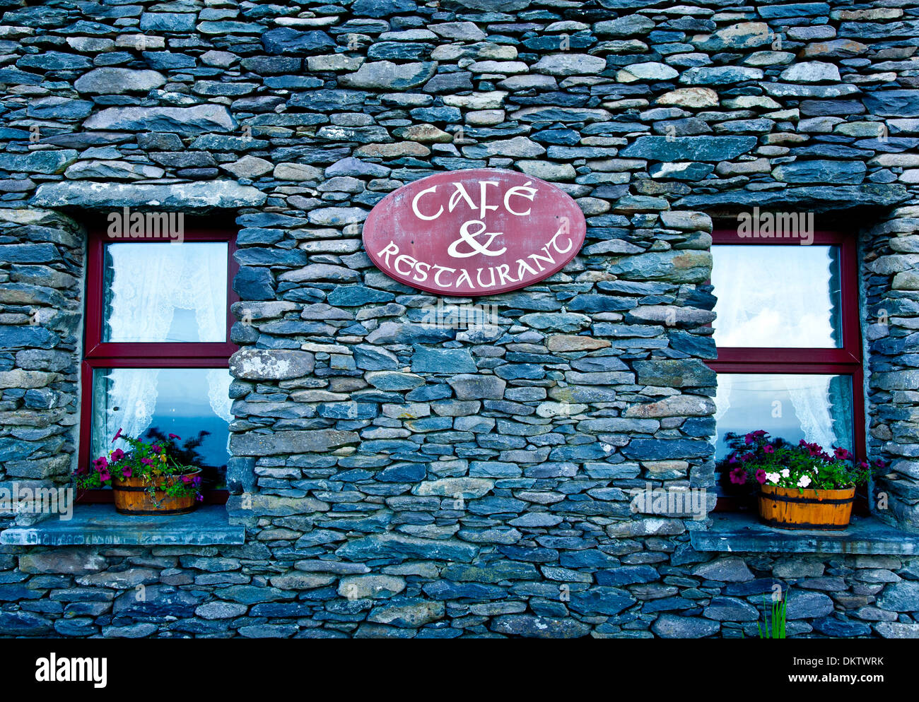 Cafe Fassade. Stockfoto