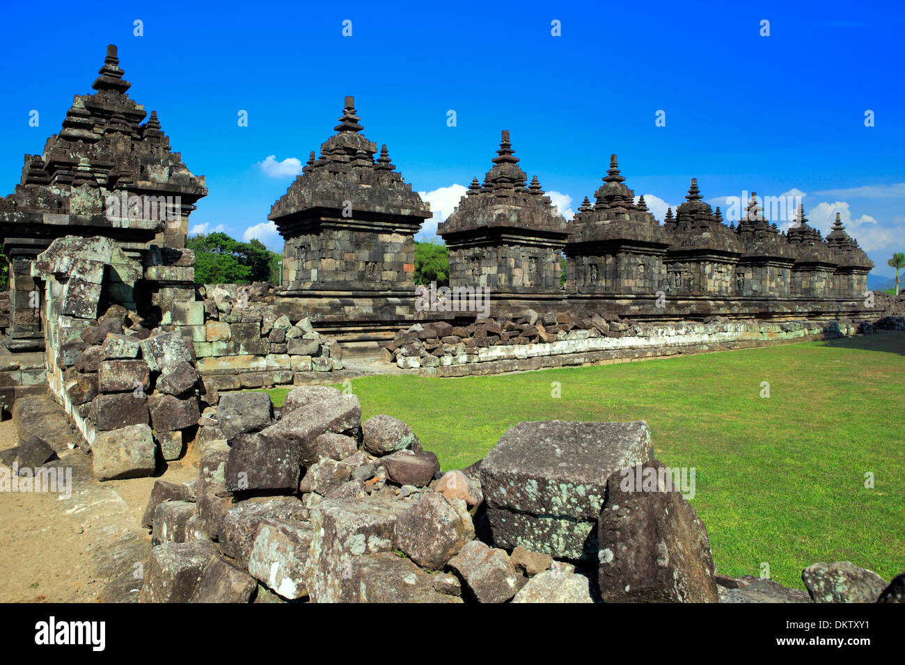 Candi, Plaosan-Tempel (840s), Prambanan, in der Nähe von Yogyakarta, Java, Indonesien Stockfoto