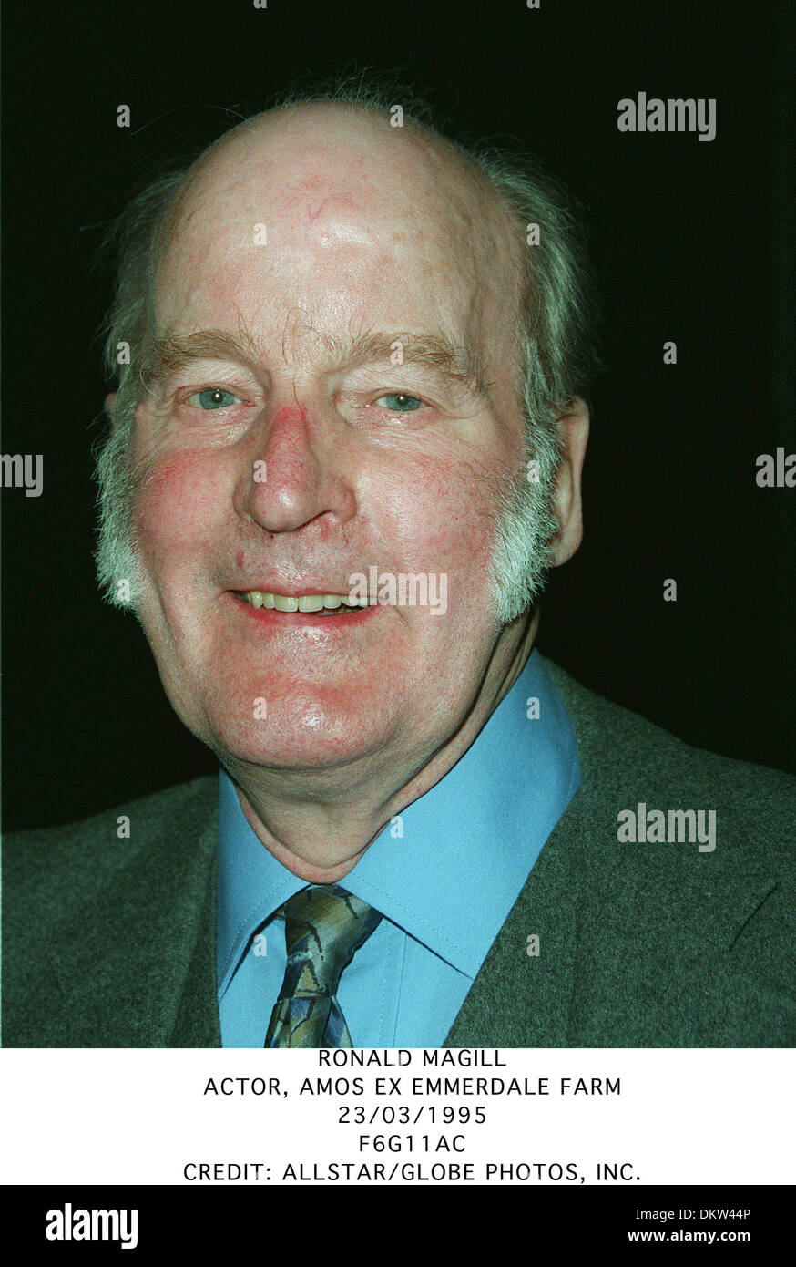 RONALD MAGILL. SCHAUSPIELER, AMOS EX EMMERDALE FARM.23/03/1995.F6G11AC. Stockfoto