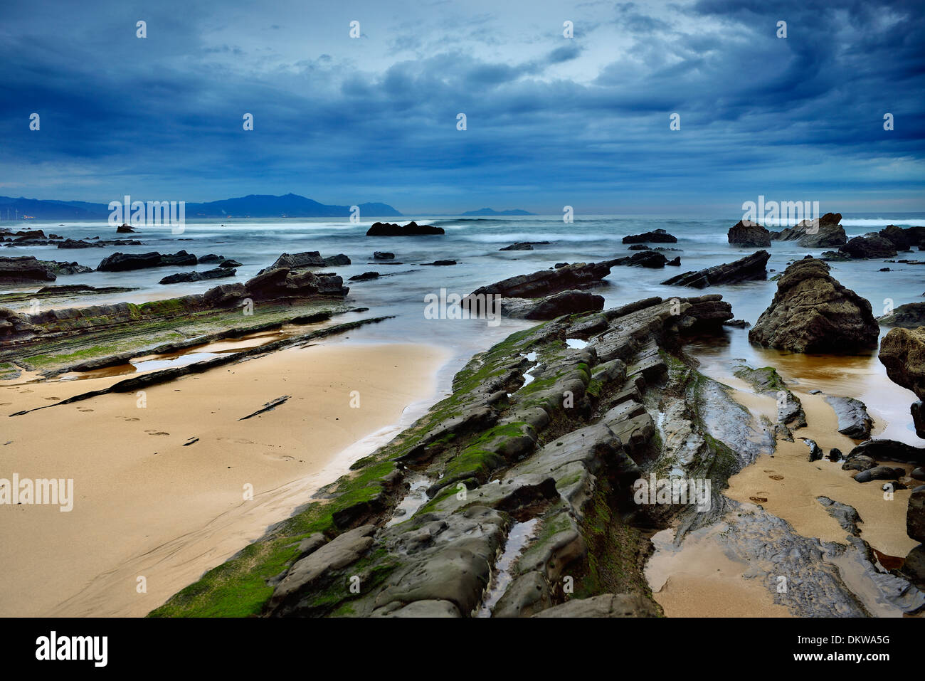 Barrica Strand, Biskaya, Baskisches Land, Spanien, Europa Stockfoto