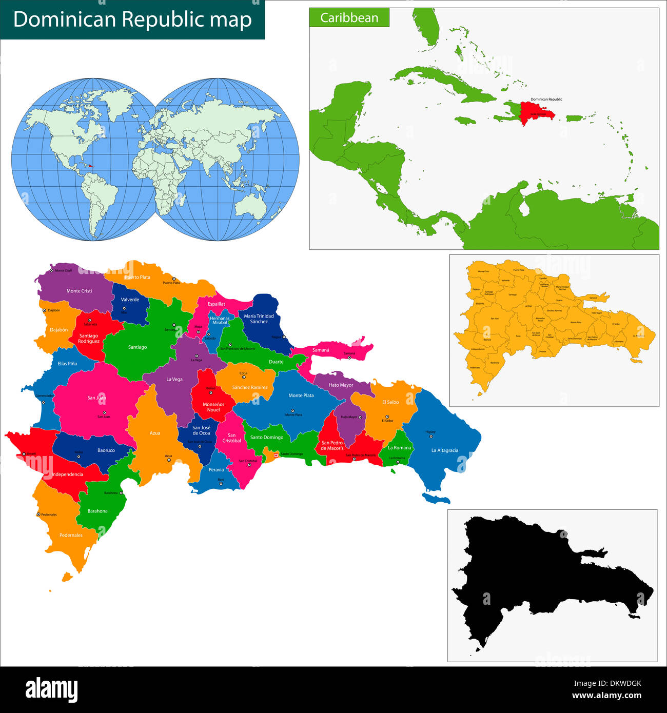 Welche Sprache Spricht Man In Der Dominikanischen Republik Dominikanische republik karte -Fotos und -Bildmaterial in hoher